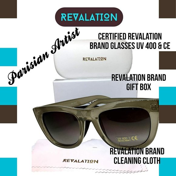 REVALATION Unisex Sunglasses for Men Sunglasses For Women UV Light 400 Resin